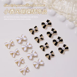 โบว์เพชรตกแต่งเล็บ​10ชิ้น​