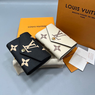 LV WALLET กระเป๋าสตางค์รุ่น Victorine Bicolor Monogram Empreinte เกรดท็อปออริจินอล 1:1 ใช้งานต่างประเทศได้