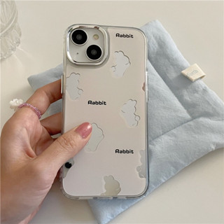 เคส สำหรับ ไอโฟน เคสซิลิโคน สินค้าพร้อมส่งจากไทย สำหรับ Iphone 14 13 12 11 Pro max กระจกกระต่าย TPU-S1285