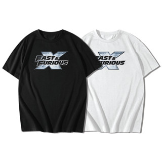 เสื้อยืด FAST&amp;FURIOUS 10 เสื้อยืดแขนสั้นคอกลม Cotton 100% สกรีนลาย