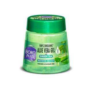 เจลว่านหางจระเข้/ BoroPlus Aloe Vera Gel with Green Tea 100% Organic for Skin &amp; Hair/ 200ml/ อินเดียแท้ พร้อมส่ง