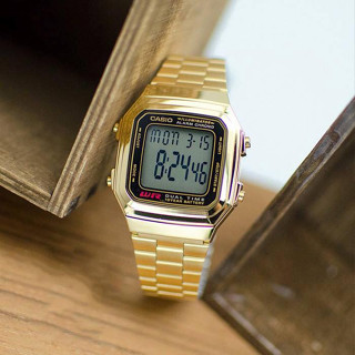 นาฬิกา Casio รุ่น A178WGA-1A นาฬิกาดิจิตอลเรือนทอง วินเทจดีไซน์ - มั่นใจ ของแท้ 100% ประกันศูนย์ CMG 1 ปี