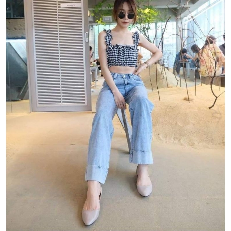 รองเท้าผู้หญิง รองเท้าส้นแบน หัวแหลม