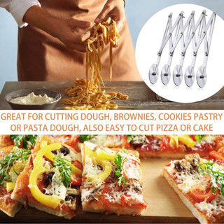 Just Kitchen Multi Wheel Stainless Steel Pizza Cutter Dough Pastry Bread Cutting Tool Baking