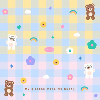 ผ้าเช็ดแว่นตาลาย Teddy Bear GlassesCleaningCloth By eyebstyle