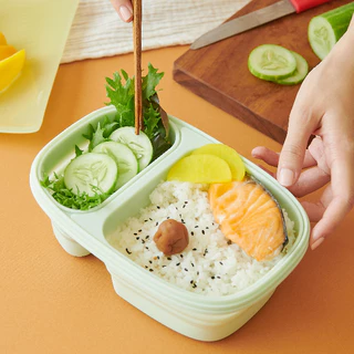 hako kubkao collapsible bowl กล่องข้าวพับได้2ช่อง