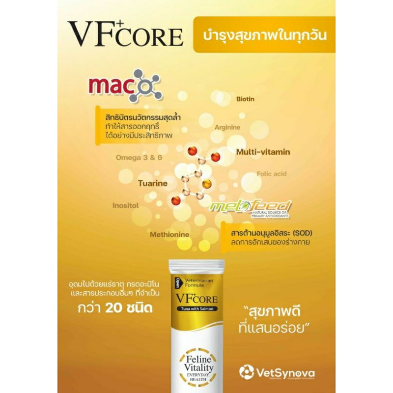 แบ่งขาย 1 ซอง vfcore สีทอง วิตามินรวม