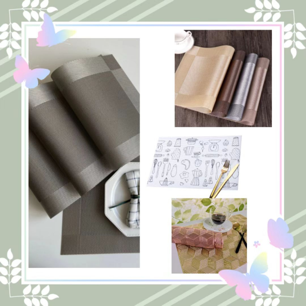 พร้อมส่ง🌲แผ่นรองจาน 🎁กรณีเป็นของแถม สำหรับลูกค้าที่ซื้อโต๊ะรับประทานอาหารเท่านั้น🎁 ❗ของแถมสุ่มสี/สุ่มทรง เท่านั้น❗