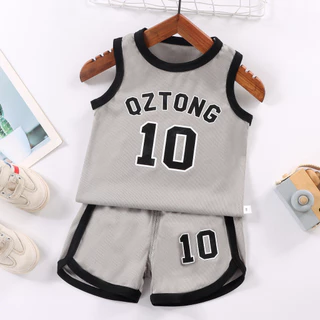 Babyonline(Y350)K6 (ส่งด่วน1วัน)ชุดบาสเกตบอลสำหรับเด็กผู้ชายและเด็กผู้หญิง ผ้าตาข่าย ระบายอากาศ
