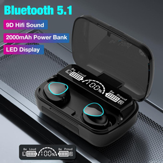 TWS Wireless bluetooth 5.1 headset Earphone Earbud หูฟังบลูทูธ สเตอริโอ หูฟังเล่นเกมส์แยกเสียงซ้ายขวา รุ่น M10