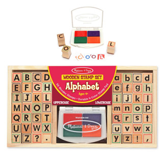 [หมึกล้างออก] รุ่น 3557 ชุดแสตมป์ ABC พร้อมหมึก non-toxic Melissa &amp; Doug Alphabet Stamp Set รีวิวดีใน Amazon USA อย่างดี เสริมสมาธิ เล่นหลายปี ของเล่น มาลิซ่า 3 ขวบ