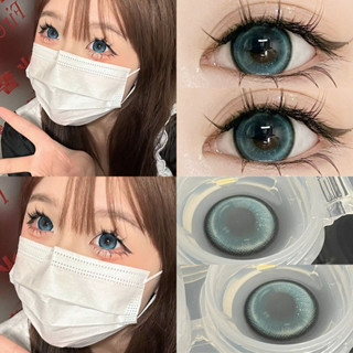 yimeixi คอนแทคเลนส์สีน้ำเงิน 14.5 มม. ตาใหญ่ซื้อ 1 แถม 1 โลจิสติกส์ที่รวดเร็ว 1 ปีสำหรับการใช้งาน 0 องศา สะดวกสบายและอ่อนนุ่มตุ๊กตาบาร์บี้คอนแทคเลนส์ คอนแทคเลนส์สีดำ