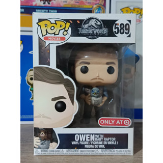 Funko Pop! : Jurassic World Owen with Baby Raptor [ กล่องสินค้า - 8/10 ]