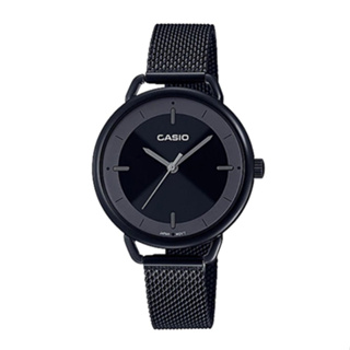 CASIO นาฬิกาข้อมือผู้หญิง สายสแตนเลส รมดำ รุ่น LTP-E413MB,LTP-E413MB-1A,LTP-E413MB-1ADF