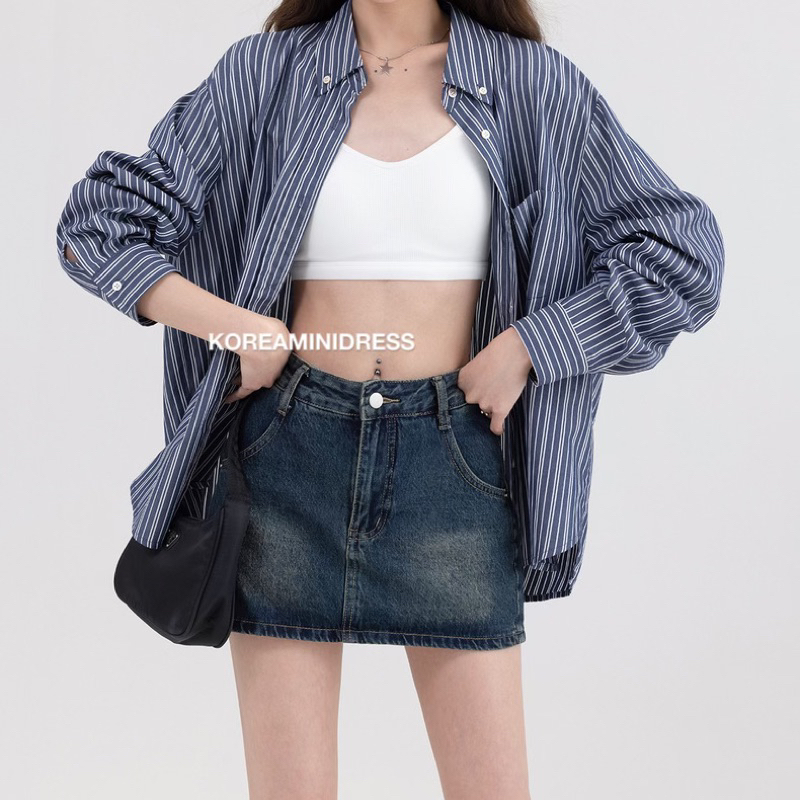 CLEARANCE  ไม่เข้าเพิ่ม M หมด DARK BLUE   | BABY SKIRTกระโปรงยีนส์ :KOREAMINIDRESS |เก็บโค้ดหน้าร้าน ลด30% เหลือ 2xx. ราคา ถูกที่สุด ดีลบีเคเค แกลเลอรีภาพที่ 5