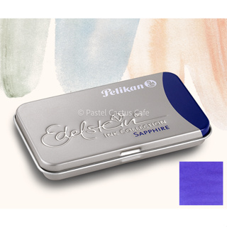 Pelikan Edelstein Ink cartridges [ สีน้ำเงิน Sapphire ] หมึกหลอดสำหรับปากกาหมึกซึม 1 กล่อง มี 6 หลอด Made in Germany