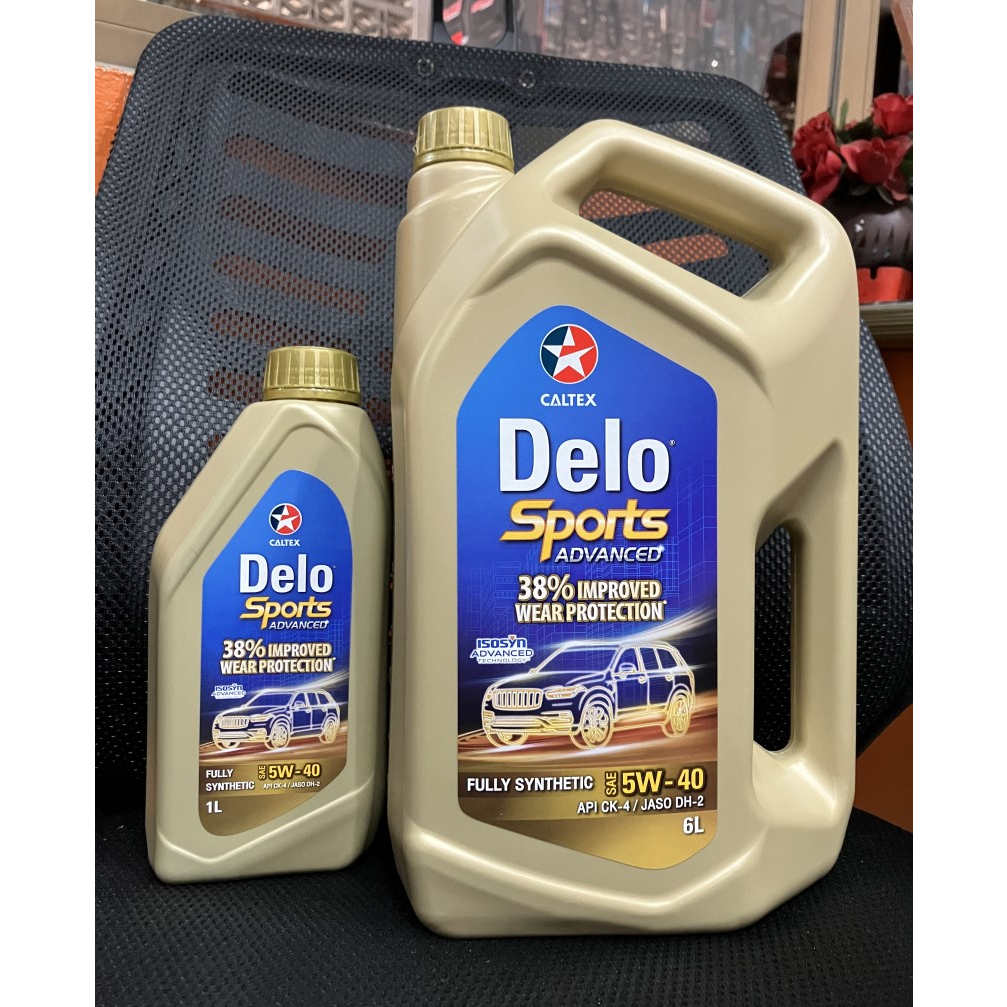 CALTEX Delo® Sports Advanced Fully Synthetic SAE 5W-40 API CK-4 ขนาด 7 ลิตร