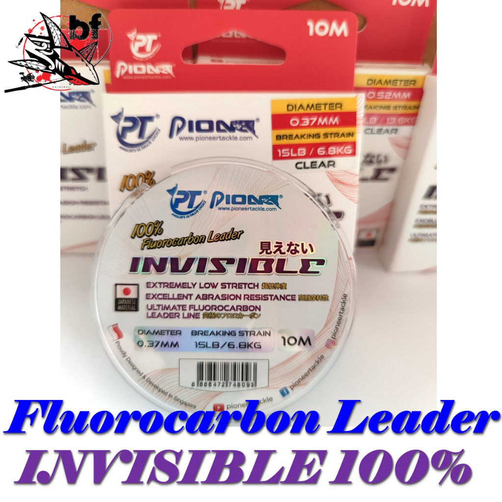 สาย Fluorocarbon Leader INVISIBLE  ยาว10M 100% สายฟลูโรคาร์บอนแท้จากญี่ปุ่น แบบ 10M สีใส By PIONEER - รูปที่ 3