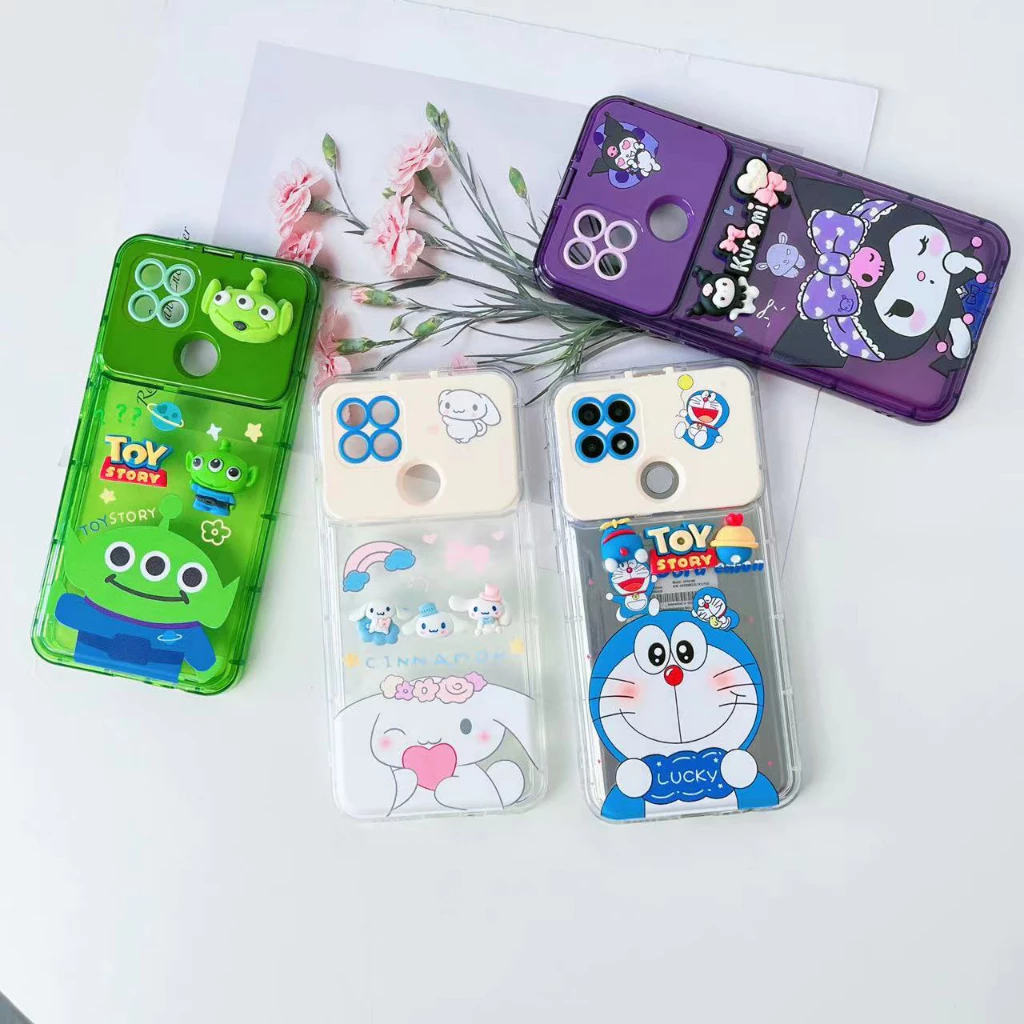 เคสนิ่ม สกรีนลายการตูน มีกระจก ขาตั้งได้ค่ะReno6 5G Reno5 5G Reno7Z 8Z A96 A15 A15S A53 4G A31 A3S A5S A92020 A52020