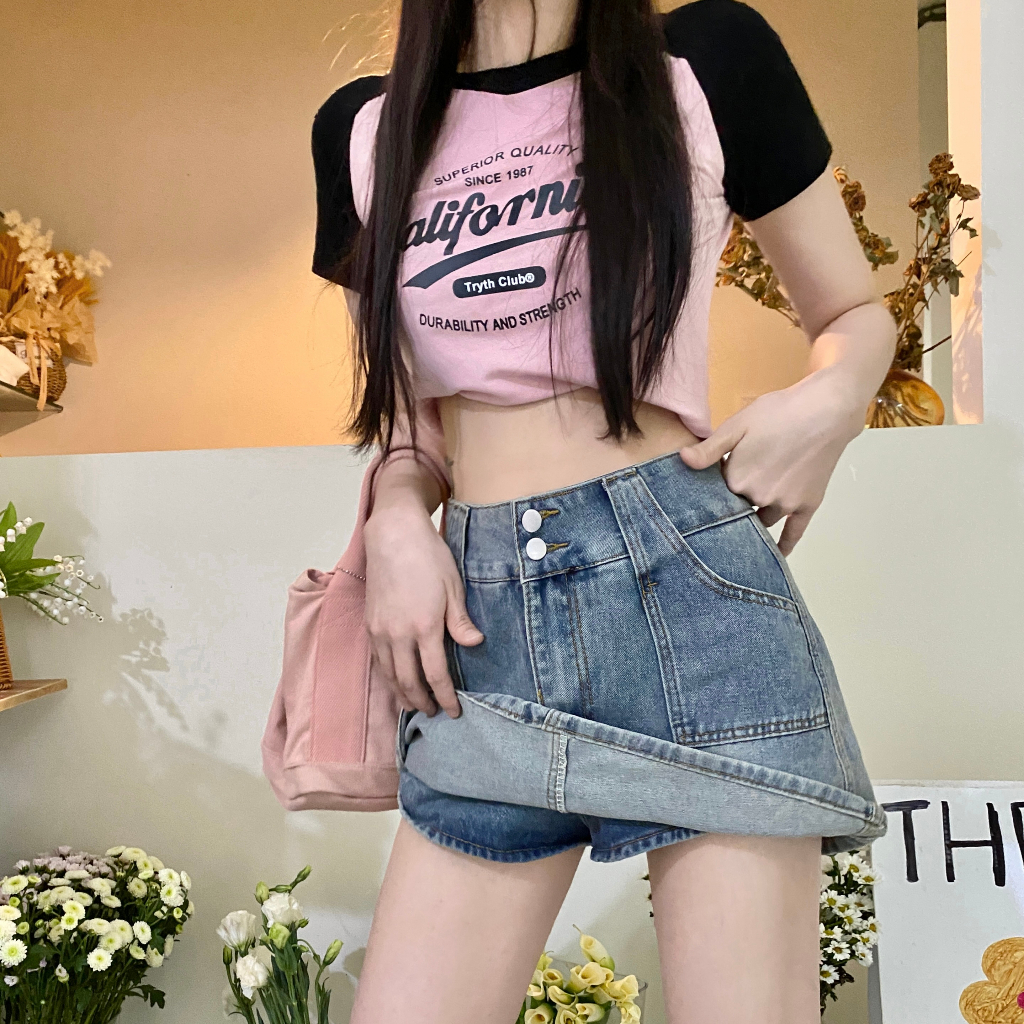 กระโปรงยีนส์ กางเกงกระโปรง มีซับใน ใส่เเล้วขาเรียว เหมาะกับเสื้อทุกสไตล์ #WIN77