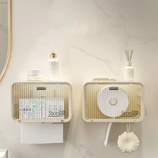 Dear Home กล่องใส่ทิชชู่ กันน้ำ กล่องใส่กระดาษทิชชู่ ติดผนัง รุ่นไม่ต้องเจาะ