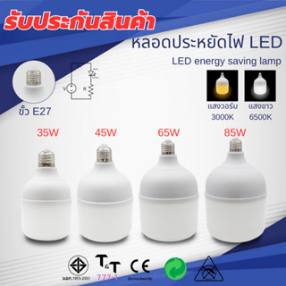 หลอดไฟ LED HighBulb ไฟLED หลอดไฟตุ้ม สว่างนวลตา หลอดไฟประหยัดพลังงาน220V ขั้ว E27 35W 45W 65W 85W