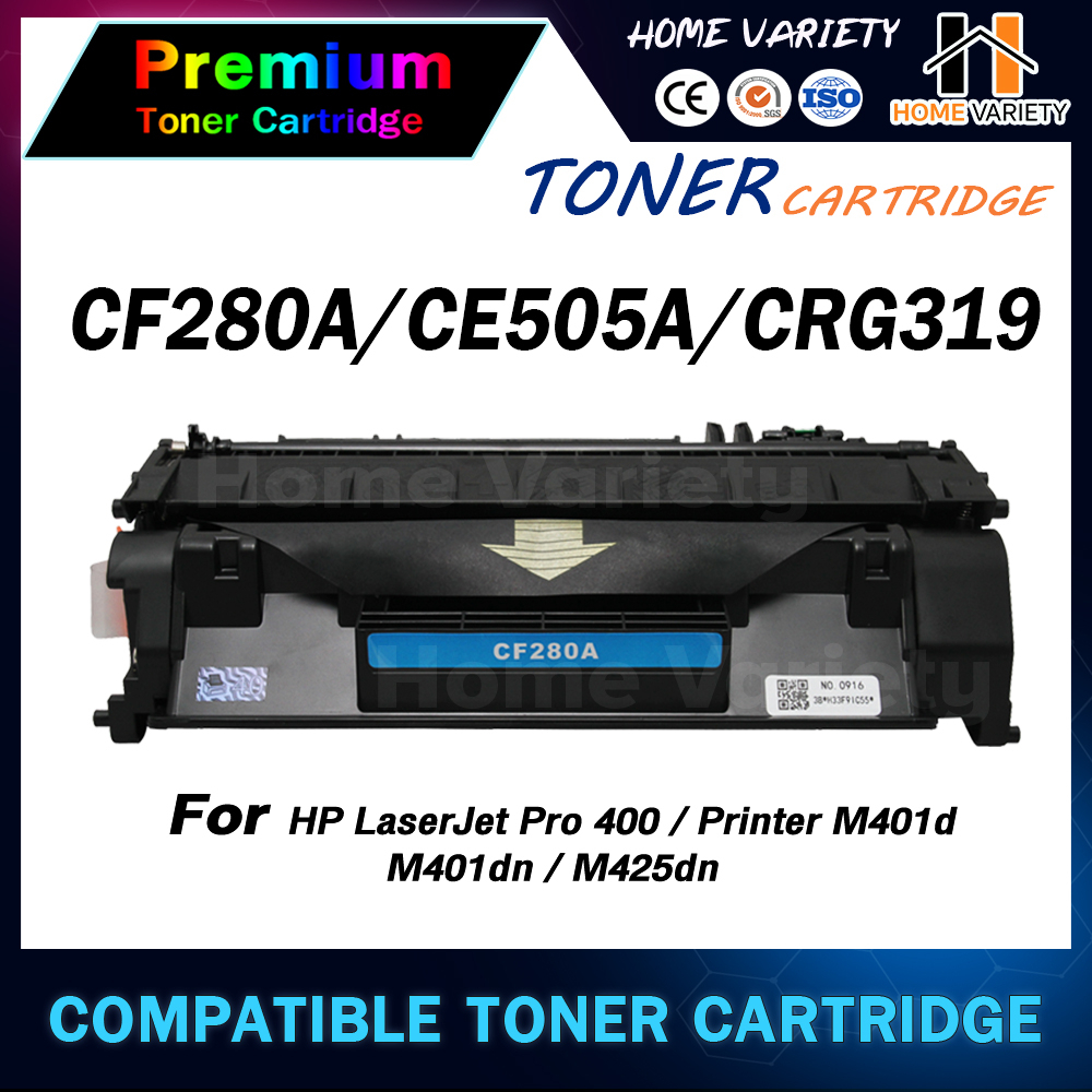 HOME Toner สำหรับรุ่น CF280A/280a/Cf280x/CF280/CE505A/ce505x 280a/HP 80A  For HP LaserJet Pro 400