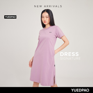 Yuedpao No.1 เสื้อยืดSignature Dress Summer ผ้าหนาทรงสวย ยับยากรีดง่าย รับประกันไม่ย้วย 2 ปี ชุดเดรส สี  Rosebud