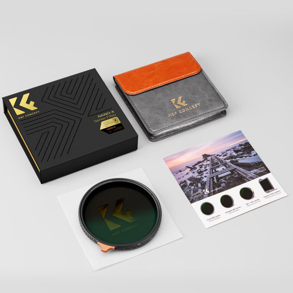 K&F 49-82mm True Color Nano-X ND2~ND32, 1 to 5-Stop Variable ND Filter, 28 Layer coatings ประกันศูนย์ไทย 2 ปี