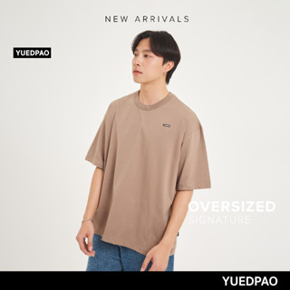 Yuedpao No.1 เสื้อยืด Signature Oversize Summer ผ้าหนาทรงสวย ยับยากรีดง่าย รับประกันไม่ย้วย 2 ปี เสื้อยืด สี Walnut