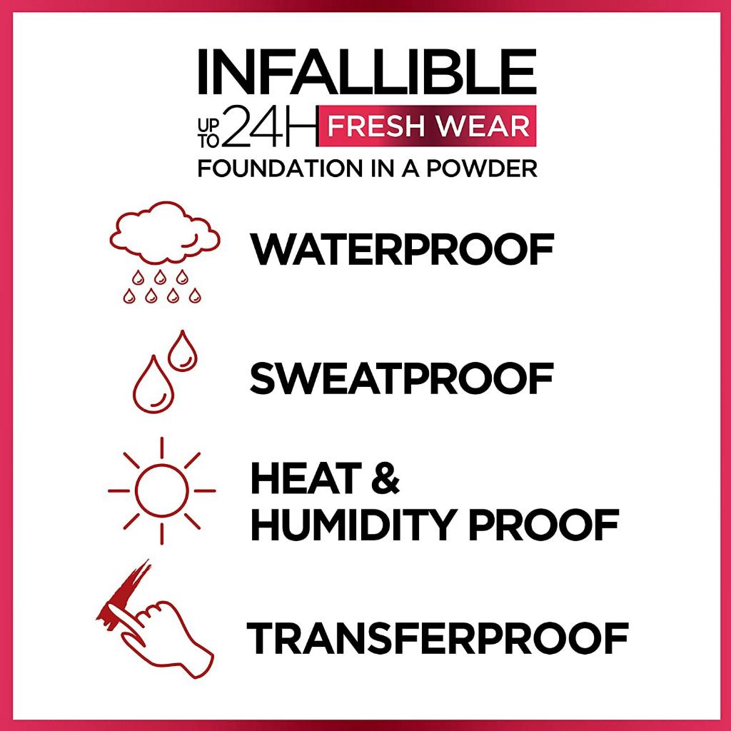 Infaillible 24H Fresh Wear Foundation In A Powder 9g แป้งพัฟ รองพื้นในรูปแบบแป้ง แป้งไฮบริด - รูปที่ 3