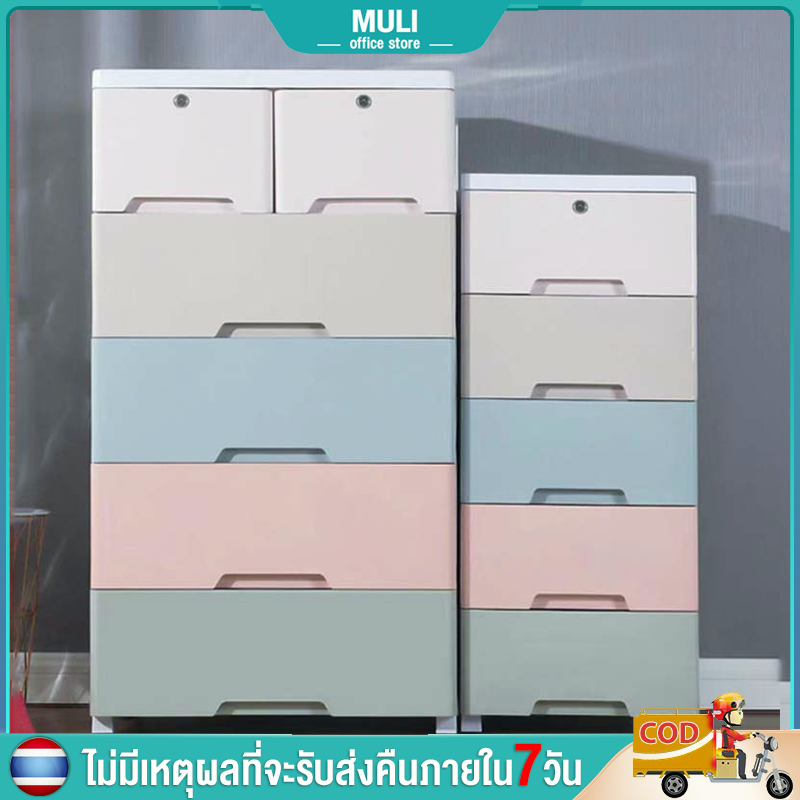MULI ตู้เก็บของ กว้าง 15ซม เล็ก แคบ ประเภทลิ้นชัก 3/4/5/6/7ชั้น พลาสติก ครัว ห้องนั่งเล่น
