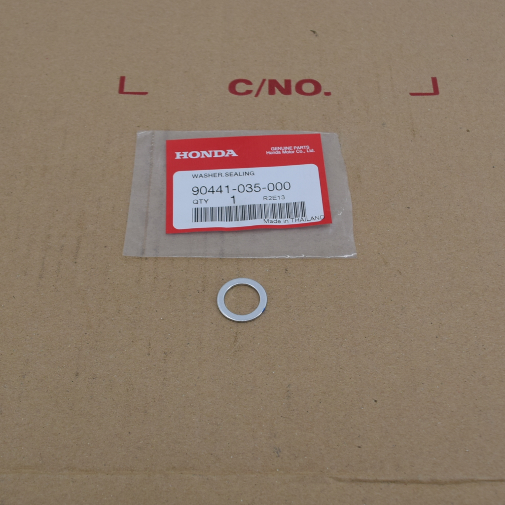 แหวนรองน๊อตกระบอกดันโซ่ราวลิ้น (มิเนียม รูใน14.3 นอก20 หนา1.5) แท้ศูนย์ฮอนด้า ราคา/1ชิ้น 90441-035-0
