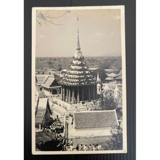 โปสการ์ดรูปถ่ายเก่าวัดพระพุทธบาท ราชวรมหาวิหาร สระบุรี เก่าแท้