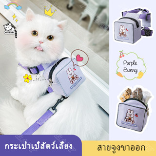 PETBABY กระเป๋าเป้สะพายหลังสำหรับสัตว์เลี้ยง กระเป๋าเป้แมว กระเป๋าเป้สะพายหลังสุนัข ปลอกคอแมว สายจูงแมว ปอกคอแมว COD