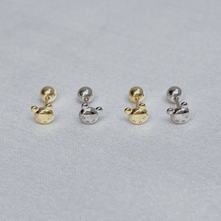 171-littlegirl gifts - Mini bear Piercing silver s925 s (ราคาต่อชิ้น)