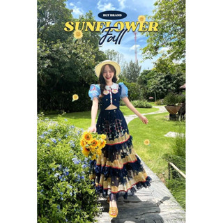 💎พร้อมส่ง💎BLT 🦋 Sunflower fall dress