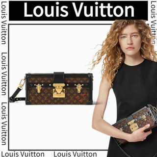 หลุยส์วิตตอง Louis Vuitton   SAC PETITE MALLE EAST WEST  กระเป๋าสุภาพสตรี/กระเป๋าสะพายข้าง/กระเป๋าสะพายไหล่/รูปแบบล่าสุด