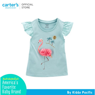 CARTERS FASHION TOP BLUE FLAMINGO คาร์เตอร์เสื้อยืดแขนกุดเด็กผู้หญิง ลายนกฟามิงโก้ L10