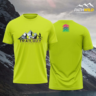 เสื้อยืด TRAILWAY RUNNING SHIRT รุ่น MONT BLANC GREEN คุณภาพดี ใส่ออกกำลังกาย วิ่งเทรล เที่ยว หรือในชีวิตประจำวัน