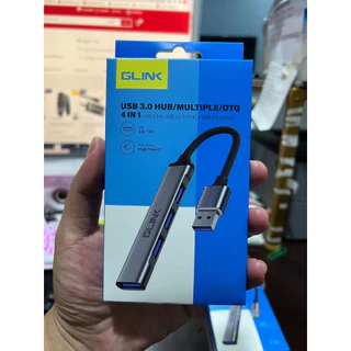 (ใช้เป็นOTGได้) Glink GL-029A , GL-029C USB & USB-C to USB ตัวเพิ่มช่อง USB HUB 4 Port 3.0/2.0 ประกันศูนย์ 1 ปี
