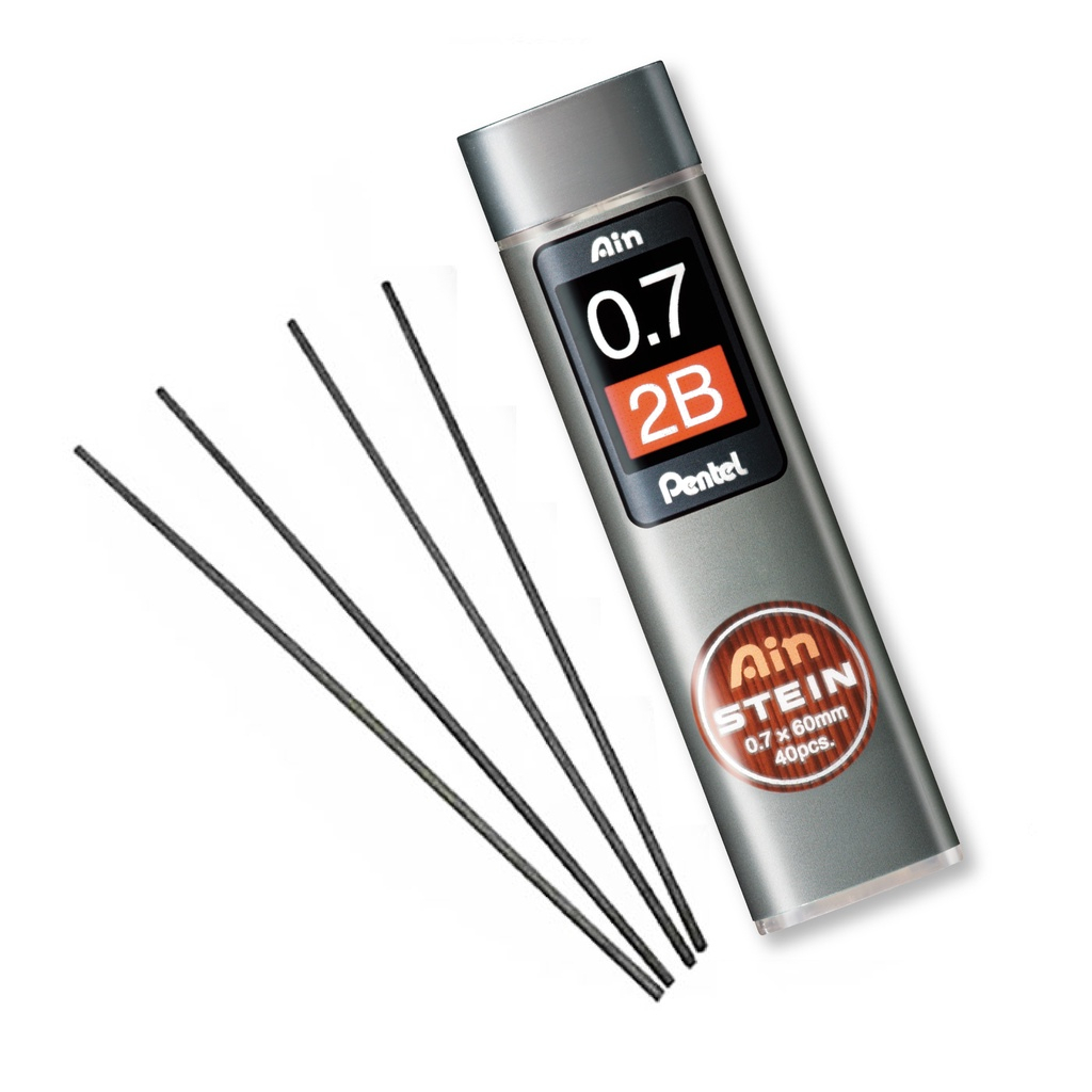 ไส้ดินสอกด Pentel Ain STEIN 0.7mm HB (C287-HB) / 2B (C277-2B) [S24]