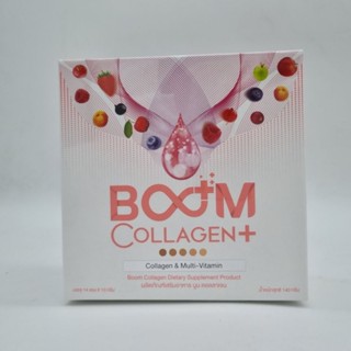 หมดอายุ 2024 Boom Collagen Plus บูม คอลลาเจน พลัส 1กล่อง มี 14ซอง