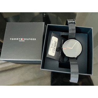 TOMMY HILFIGER นาฬิกาข้อมือสแตนเลสสีกรมแบรนด์แท้สำหรับผู้หญิง