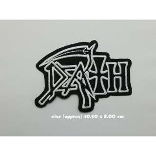 ตัวรีดติดเสื้อ งานปัก ตกแต่งเสื้อผ้า แจ๊คเก็ต Death Embroidered Iron on Patch  DIY