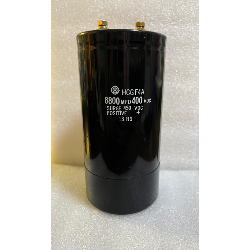 Capcitor 6800UF 450VDC สีดำ Hitachi ขนาด 15x7.5cm.คาปาซิเตอร์ 6800UF 450V ของดีของแท้พร้อมส่งในไทย