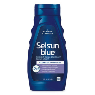 Selsun Blue 2-in-1 Dandruff Shampoo / Conditioner (11 Oz) แชมพู+ครีมนวด 2in1 ขจัดรังแค ลดสะเก็ดของหนังศีรษะ