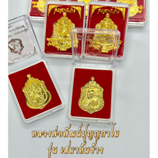 เหรียญหลวงพ่อพัฒน์ ปุญญกาโม รุ่น เสมากันข้าง (สีทอง)