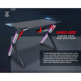 โต๊ะเกมมิ่งไฟRGB🌈 NUBWO NXGD-800 GAMING DESK RGB SPECTRUM โต๊ะเกมมิ่งไฟRGB มีที่เก็บสายไฟ ของแท้รับประกันสินค้า 2 ปี