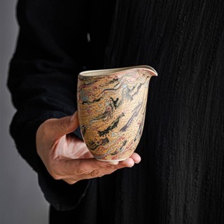 Handmade Dunhuang Oil Painting Retro Tea Justice Cup Kung Fu Tea Set Special Even Cup Tea Sea